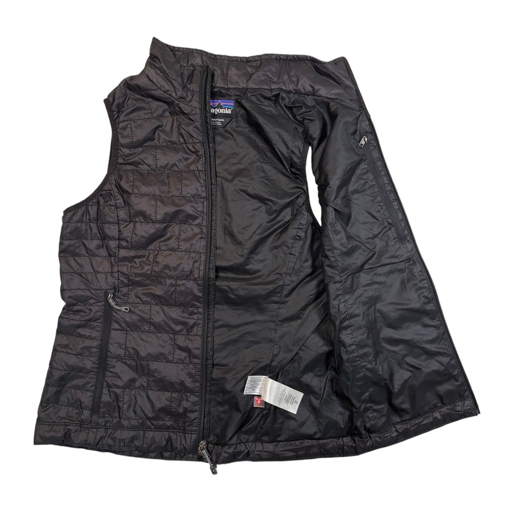 Patagonia Nano Puff Vest Womens Small Black Quilted PrimaLoft Full Zip 84247 - Picture 9 of 9